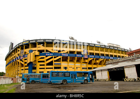 Diego Maradonna football soccer Buenos Aires Argentina Bombonera Stadium Foto Stock