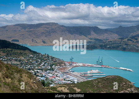 Lyttelton Harbour, banche Peninsular, Nuova Zelanda, Isola del Sud Foto Stock