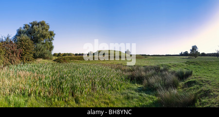 Motte e bailey castle yelden bedfordshire home counties Inghilterra uk europa Foto Stock