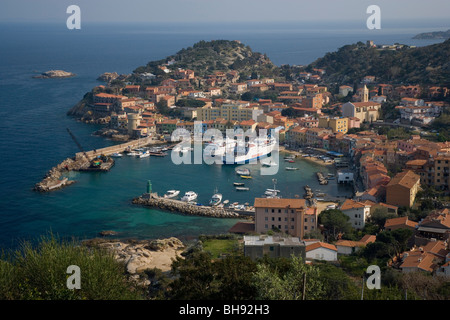 Porto di Porto, l'Isola del Giglio, Mare Mediterraneo, Italia Foto Stock