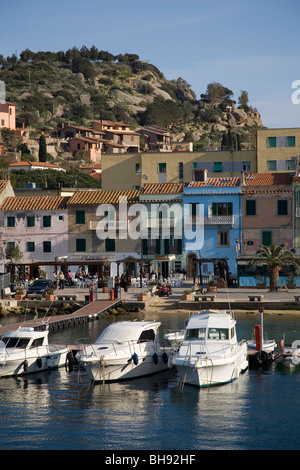 Porto di Porto, l'Isola del Giglio, Mare Mediterraneo, Italia Foto Stock