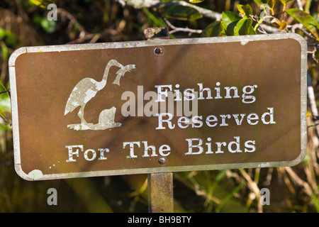 Sign in Everglades National Park Florida Foto Stock