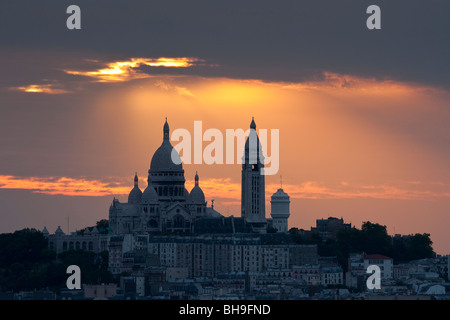 Chiesa del Sacré Coeur, Montmartre, Parigi, Francia Foto Stock