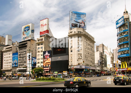 Buenos Aires Avenida 9 de Julio Avenue Argentina Foto Stock