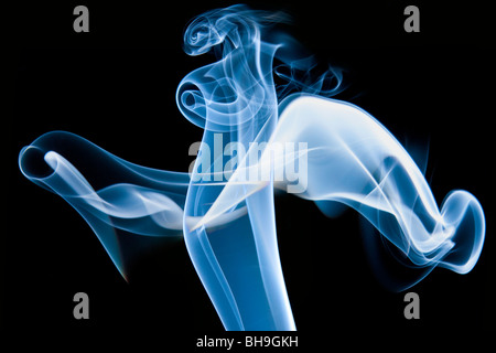 Disegno astratto realizzato da volute di fumo Foto Stock