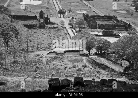 Antichi Khmer rovine di Champasak nel Laos del sud. Foto Stock