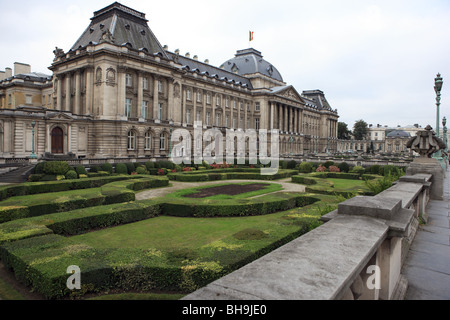 Palazzo e Giardini del Palazzo Reale a Bruxelles Belgio Foto Stock