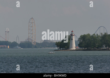 Marblehead lighthouse Cedar Point Lago Erie ohio Foto Stock