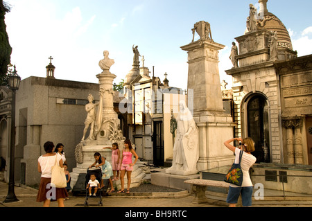 Cementario cimitero la Recoleta Buenos Aires Eva Evita Peron Argentina Foto Stock