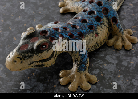 La ceramica di Isola Canarie Lizard. Il Museo de Piedra Y Artesania Canaria, l'isola delle Canarie Craft e Museo della Pietra, Camina Real Foto Stock