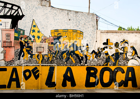 La Boca Diego Maradonna football soccer Buenos Aires Argentina Foto Stock