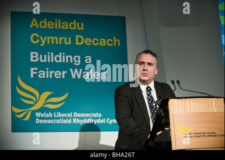 Mark Williams MP Welsh liberal-democratici membro del Parlamento di Ceredigion raffigurato all il partito gallese conference 2010 Foto Stock