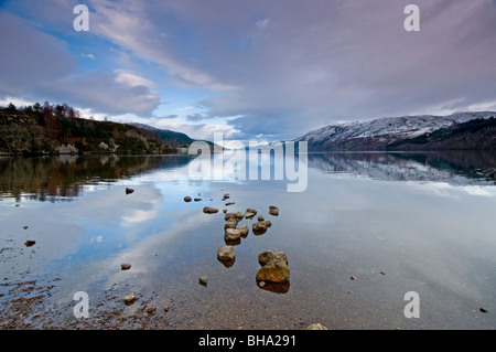 Il Sud Ovest di sponde del Loch Ness a Fort Augustus, Inverness-shire Highlands scozzesi SCO 6052 Foto Stock