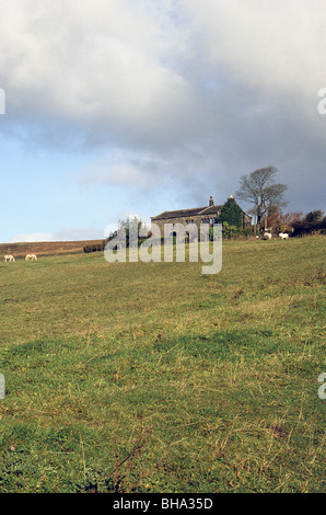 Latham fattoria, a Mori sopra Hebden Bridge, Yorkshire Foto Stock