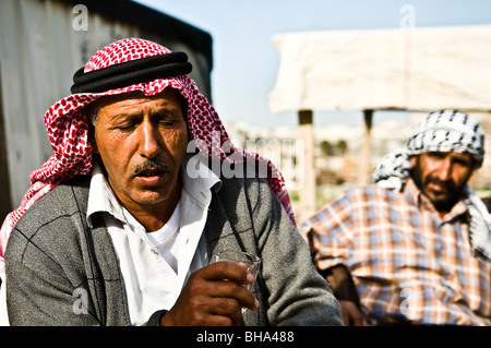 I beduini locali nei dintorni di Gerusalemme. Foto Stock