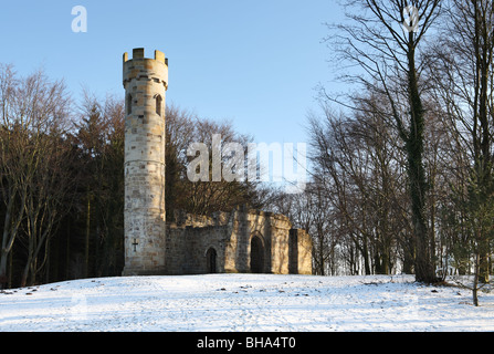 Il Gotico rovina, Hardwick Hall Station Wagon, Sedgefield, Co. Durham, England, Regno Unito Foto Stock