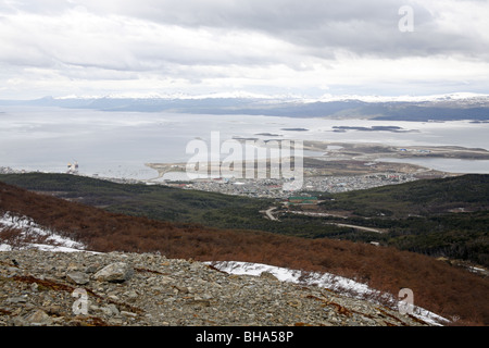 Ushuaia dal Ghiacciaio Marziale Foto Stock