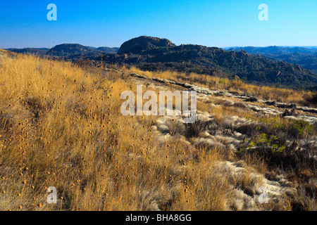 Africa Sky Bulawayo Matobo Roccia di montagna dello Zimbabwe Foto Stock