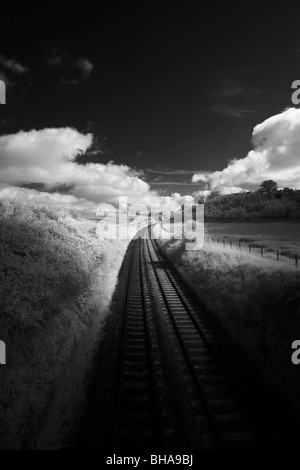 Binari del treno, Dorset, England, Regno Unito Foto Stock