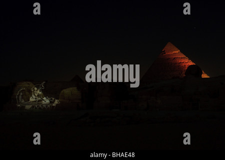 Africa costruendo Il Cairo Egitto Piramide di Giza tomba Foto Stock