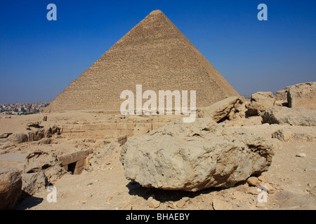 Africa costruendo Il Cairo Egitto Piramide di Giza tomba Foto Stock