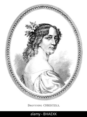Cristina di Svezia (Svedese: Kristina Augusta; 18 Dicembre [O.S. 8 dicembre] 1626 - 19 Aprile 1689) Foto Stock