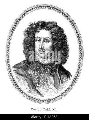 Carlo XI di Svezia (Svedese: Karl XI, 24 novembre 1655 - 5 Aprile 1697) era il re di Svezia dal 1660 fino alla sua morte Foto Stock