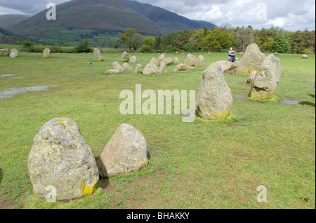 Il Castlerigg Stone Circle Near Keswick Cumbria Foto Stock