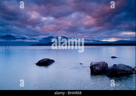 Il lago Manapouri, Fjordland National Park, Nuova Zelanda Foto Stock