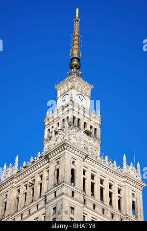 Palazzo della Cultura e della scienza a Varsavia Foto Stock