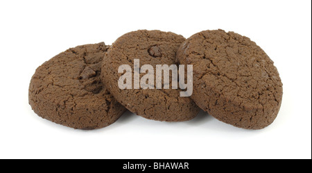 Tre doppie cioccolato senza zucchero i cookie Foto Stock