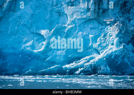 Dettaglio di ghiaccio del ghiacciaio Harriman, Barry braccio, centromeridionale Alaska, estate Foto Stock