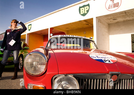 Red MG auto sportiva Foto Stock