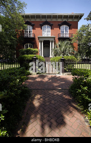 Mercer House / Casa Mercer-Williams, Monterey Square, Savannah, Georgia, Stati Uniti d'America Foto Stock