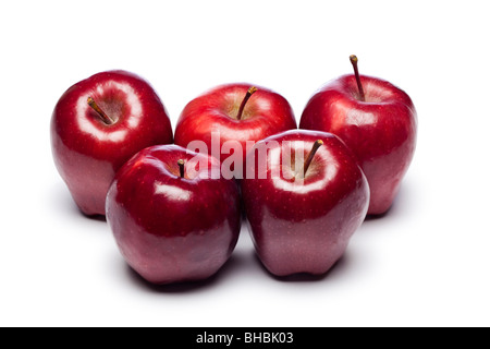 Gruppo di mele rosse Foto Stock