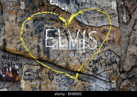 Parete circondante Graceland, Graceland, Memphis, Tennessee, Stati Uniti d'America Foto Stock
