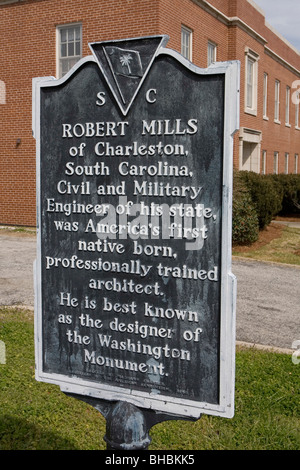 Robert Mills di Charleston, South Carolina, ingegnere civile e militare del suo stato, era l'America la prima nata nativo Foto Stock