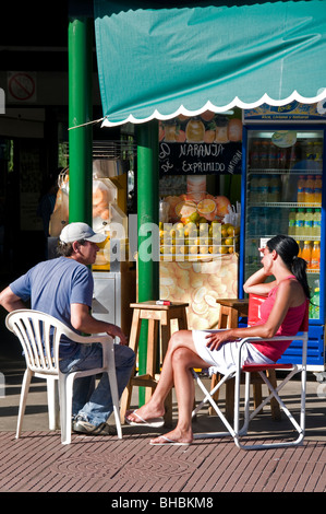 Puerto de Frutos street market Tigre Argentina 17 miglia a nord di Buenos Aires Foto Stock