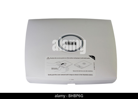 Aria CISCO router wireless isolato su bianco. Foto Stock