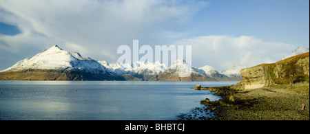 Il Black Cuillins da Elgol, Isola di Skye Foto Stock