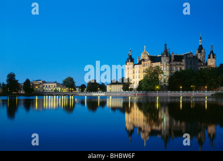 Castello di Schwerin, Meclemburgo-Pomerania Occidentale, Germania Foto Stock