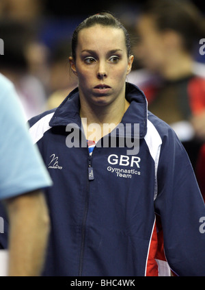 Beth tweddle british ginnastica superstar olympian campione del mondo che ha l'oro sul pavimento nel mondiale 2009 ginnastica champs Foto Stock