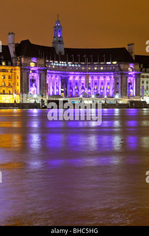 County Hall, South Bank di Londra SE1, Regno Unito Foto Stock