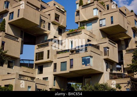 Habitat 67, un edificio di appartamenti in Quebec, Canada. Foto Stock