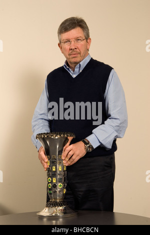 Ross Brawn. Ingegnere automobilistico inglese con il FIA Formula One World Champsionship Constructors Trophy. HOMER SYKES Foto Stock