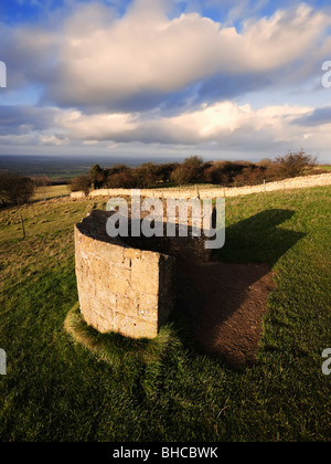 Vista su campagna e colline Foto Stock