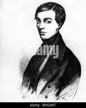 DASE, Zacharias, 23.6.1824 - 11.9.1861, calcolatore mentale tedesco, ritratto, , Foto Stock