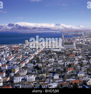 Inverno, Reykjavik Islanda Foto Stock