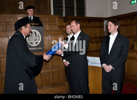 Rapenburg Pieterswijk vecchia università Leiden Paesi Bassi Foto Stock