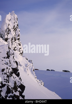 Tour in jeep sul ghiaccio Langjokull cap, Islanda Foto Stock